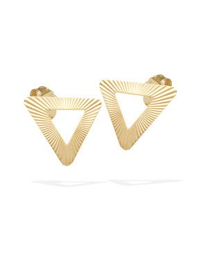 Brinco Triangulo Vazado Diamantado 19mm - 00 - 20mm x 20mm - 1.32gr