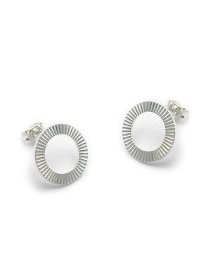 Brinco AG Redondo Vazado Diamantado 13mm - G3 - 13mm x 13mm - 1.52gr