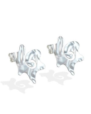Brinco AG Estrela Irregular Textura Organica  - G1 - 21mm x 19mm - 2.45gr