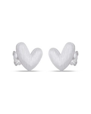 Brinco AG Coracao Comprido 12mm Diamantado  - G5 - 8mm x 12mm - 1.14gr