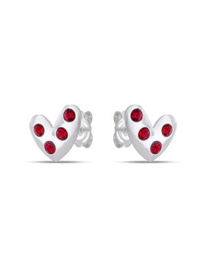 Brinco AG Coracao Irregular 8mm c/ Pedra  - G5 - 9mm x 8mm - 0.81gr
