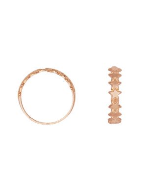 Anel 8 Estrelas Estampado - 00 - 1mm x 1mm - 0.89gr