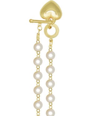 Pulseira Perola Coracao - CS - 29mm x 180mm - 5.90gr