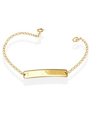 Pulseira de Chapa e Alongador - CE - 5mm x 140mm - 0.95gr