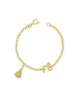 Pulseira c/ Fe e N. Sr. Aparecida - CE - 19mm x 180mm - 2.23gr