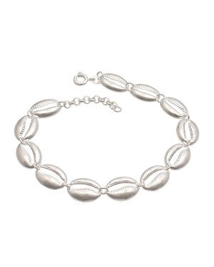 Pulseira AG c/ 12 Buzios c/ 2cm Alongador - G1 - 9mm x 200mm - 7.52gr