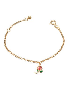 Pulseira Rosa c/ Resina e 1 Bola ABS 4mm  Along 2cm  - CS - 7mm x 140mm - 1.50gr