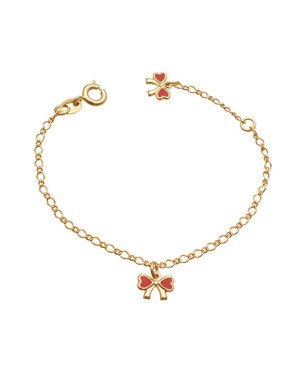 Pulseira c/ 2 Lacinhos 8mm c/ Resina 12cm + 2cm Along  - CS - 8mm x 140mm - 1.18gr