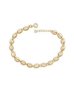 Pulseira c/ 18 Buzios 8mm Vaz (18+2) - CE - 6mm x 200mm - 4.10gr