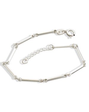 Pulseira AG c/ 9 Palitos Liso 15mm - G3 - 1mm x 180mm - 2.34gr