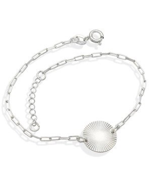Pulseira AG c/ Redondo Diamantado 13mm - G3 - 13mm x 200mm - 1.97gr