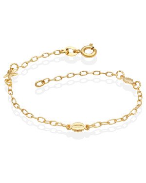 Pulseira c/ Conchas/Buzios/Estrela do Mar Macicos - CE - 6mm x 200mm - 1.50gr