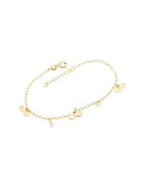 Pulseira p/ 3 Infinitos 10mm c/ 2 Zirconias - CE - 7mm x 200mm - 1.90gr