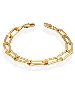 Pulseira Elo Longo Batido - CN - 8mm x 18mm - 9.40gr