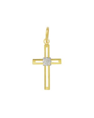 Pingente Cruz Vazada - 00 - 16mm x 34mm - 0.67gr