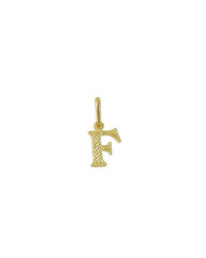 Pingente Letra F - 00 - 6mm x 15mm - 0.24gr