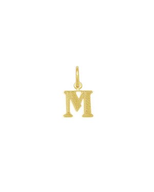 Pingente Letra M - 00 - 7mm x 15mm - 0.33gr