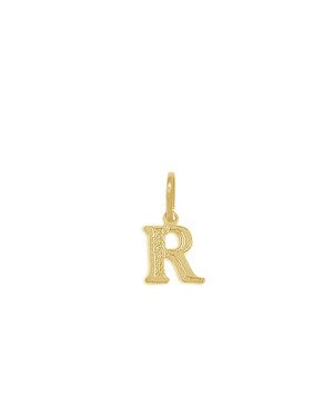 Pingente Letra R - 00 - 8mm x 15mm - 0.29gr
