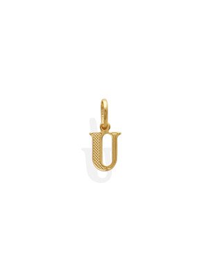 Pingente Letra U - 00 - 6mm x 15mm - 0.22gr