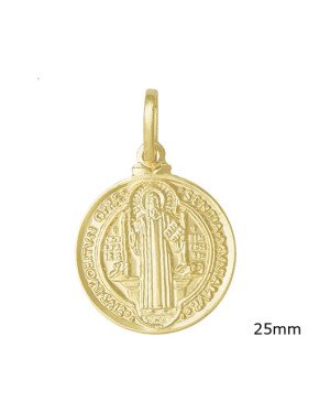 Pingente Sao Bento em Pe 25mm - 00 - 25mm x 36mm - 4.57gr