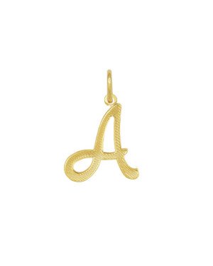 Pingente Letra A Reticulada - 00 - 19mm x 29mm - 0.68gr