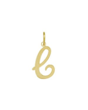 Pingente Letra C Reticulada - 00 - 13mm x 29mm - 0.59gr