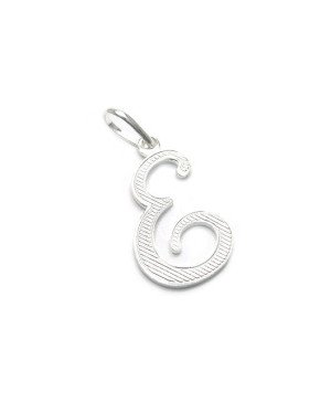 Pingente Letra E Reticulada - G1 - 12mm x 29mm - 0.79gr