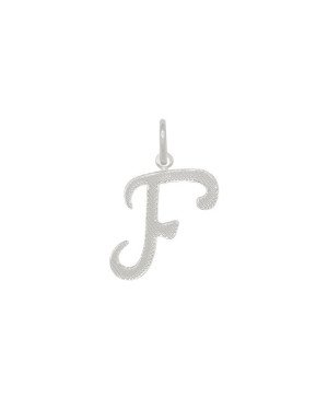Pingente Letra F Reticulada - G1 - 16mm x 29mm - 0.77gr