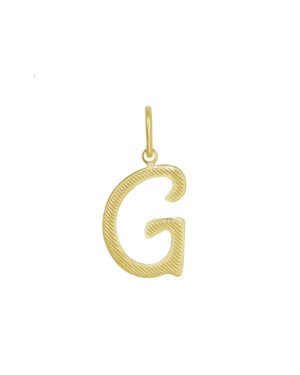 Pingente Letra G Reticulada - 00 - 14mm x 29mm - 0.68gr