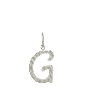 Pingente Letra G Reticulada - G1 - 14mm x 29mm - 0.92gr