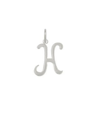 Pingente Letra H Reticulada - G1 - 16mm x 29mm - 0.87gr