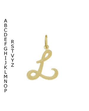 Pingente Letra L Reticulada - 00 - 18mm x 30mm - 0.72gr