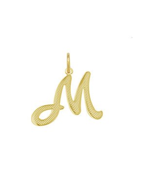 Pingente Letra M Reticulada - 00 - 25mm x 33mm - 1.25gr