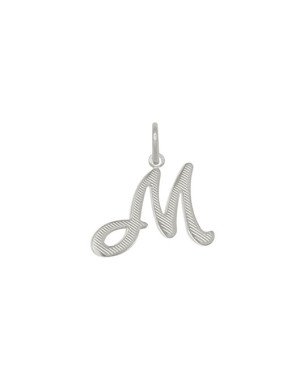 Pingente Letra M Reticulada - G1 - 25mm x 22mm - 1.68gr