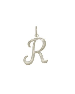 Pingente Letra R Reticulada - G1 - 17mm x 19mm - 0.82gr