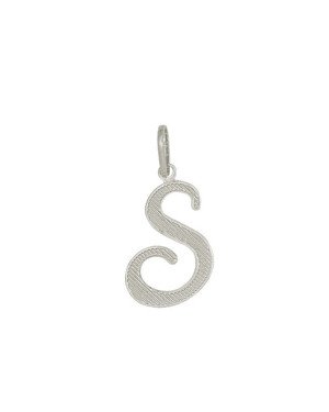 Pingente Letra S Reticulada - G1 - 14mm x 19mm - 0.93gr