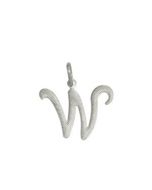 Pingente Letra W Reticulada - G1 - 25mm x 26mm - 1.41gr