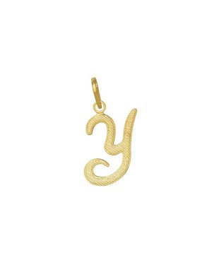 Pingente Letra Y Reticulada - 00 - 12mm x 26mm - 0.65gr