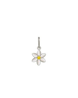 Pingente Ag Margarida Peq Dupla - G5 - 9mm x 22mm - 0.62gr