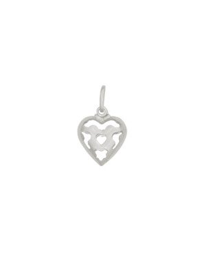 Pingente Coracao Vazado Pequeno - G1 - 11mm x 19mm - 0.88gr