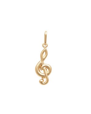 Pingente nota musical SOL - 00 - 8mm x 26mm - 0.44gr