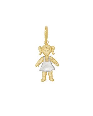 Pingente Menina Dupla - 00 - 13mm x 30mm - 1.05gr