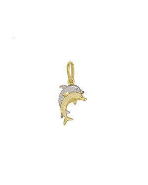 Pingente Dois Golfinhos Duplos - 00 - 10mm x 20mm - 0.54gr