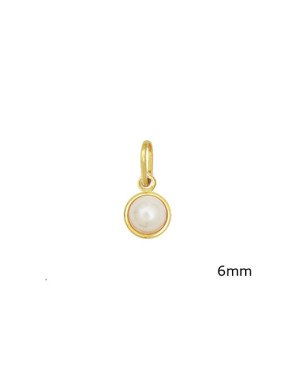 Pingente Perola Cabuchao - 00 - 8mm x 15mm - 0.47gr