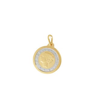 Pingente Medalha Lira Italiana 20mm - 00 - 20mm x 20mm - 2.20gr