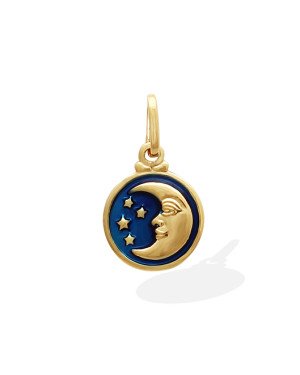 Pingente Lua Estrela 11mm (Azul Bandeira) - 00 - 11mm x 11mm - 0.75gr