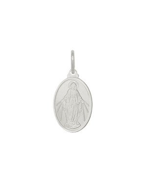 Pingente Medalha Oval N. Sra. das Gracas - G1 - 15mm x 29mm - 2.44gr