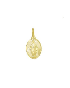 Pingente Oval Nossa Sra das Gracas - 00 - 11mm x 25mm - 1.21gr