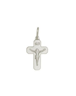 Pingente Cruz Lisa com Cristo - G1 - 14mm x 28mm - 1.15gr