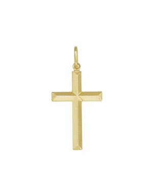 Pingente Cruz Facetada - 00 - 16mm x 34mm - 0.82gr